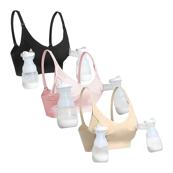 GXXGE Nursing Bra Support Pumping Bra Hands Free All in One