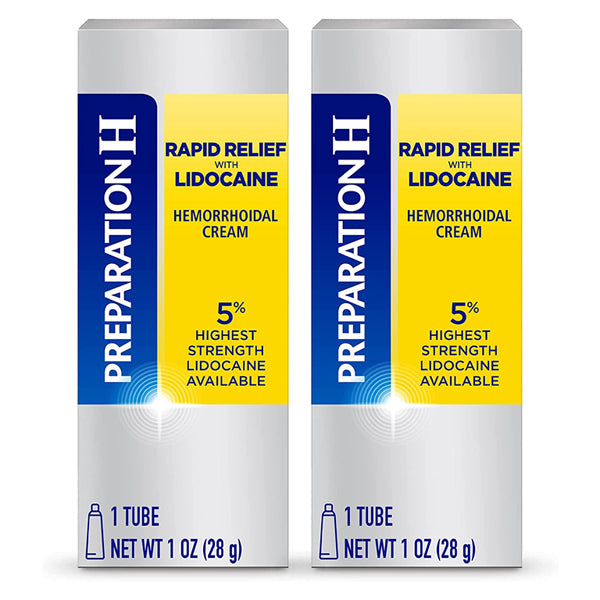 Preparation H Rapid Relief Hemorrhoid Cream with Lidocaine offers fast numbing relief of pain, itching and burning caused by hemorrhoids. Even mild irritation around the butt can be an uncomfortable and persistent problem. When other hemorrhoid creams arent providing the comfort you need, this skin treatment combines 