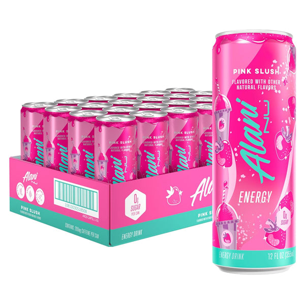 12 Pack - Alani Nu Pink Slush Sugar Free Low Calorie Energy Drink 12oz