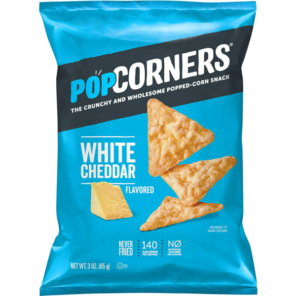 12 Pack - Popcorners White Cheddar Flavored Crunchy Popped Corn Snack 3oz