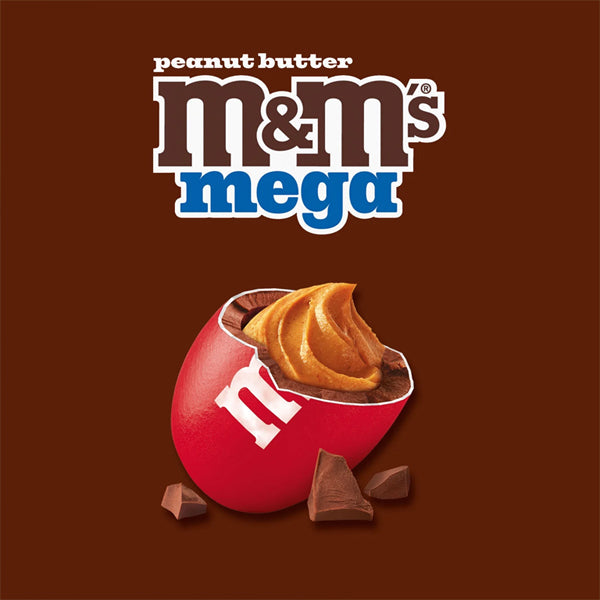 12 Pack - M&M'S Mega Peanut Butter Milk Chocolate Candy Share Size 2.83oz Bags