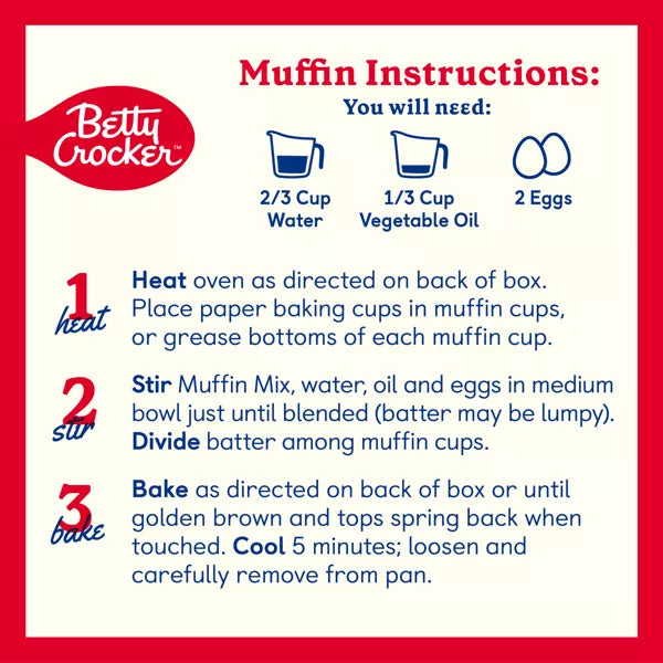 12 Pack - Betty Crocker Chocolate Chip Muffin and Quick Bread Mix 14.75oz