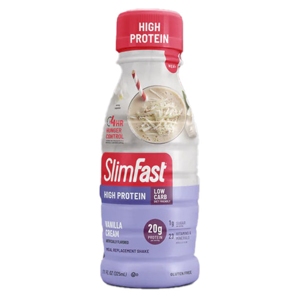 20 Pack - SlimFast High Protein Shakes Vanilla Cream