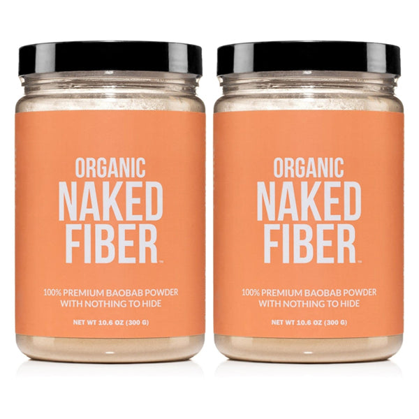 2 Pack -Naked Fiber Organic Baobab Powder Fiber Supplement 10.6oz