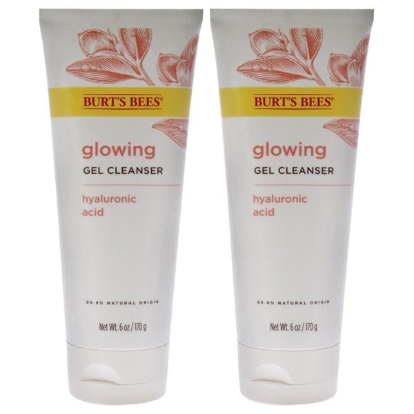 2 Pack - Burt's Bees Glowing Gel Cleanser with Hyaluronic Acid 6oz