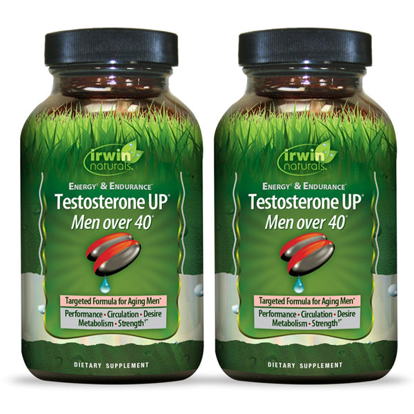 2 Pack - Irwin Naturals Testosterone UP Men Over 40, 64 Softgels Each