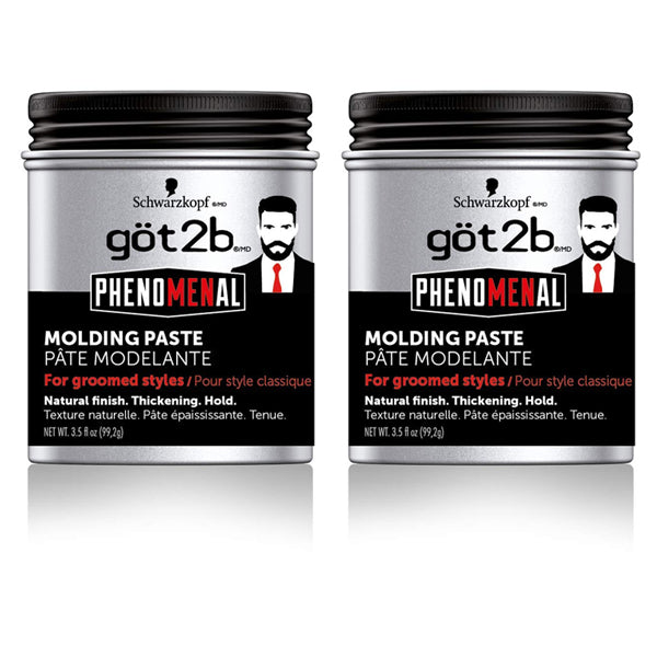 2 Pack - Schwarzkopf Got2b Phenomenal Molding Paste 3.5 oz