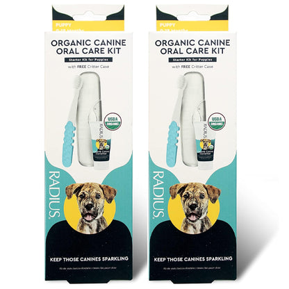 2 Pack - RADIUS USDA Organic Dental Solutions Puppy Kit