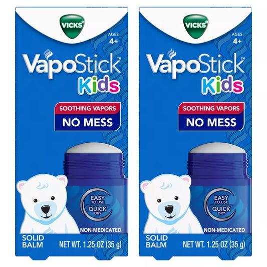 2 Pack - Vicks VapoStick Kids Soothing Vapors Balm 1.25oz