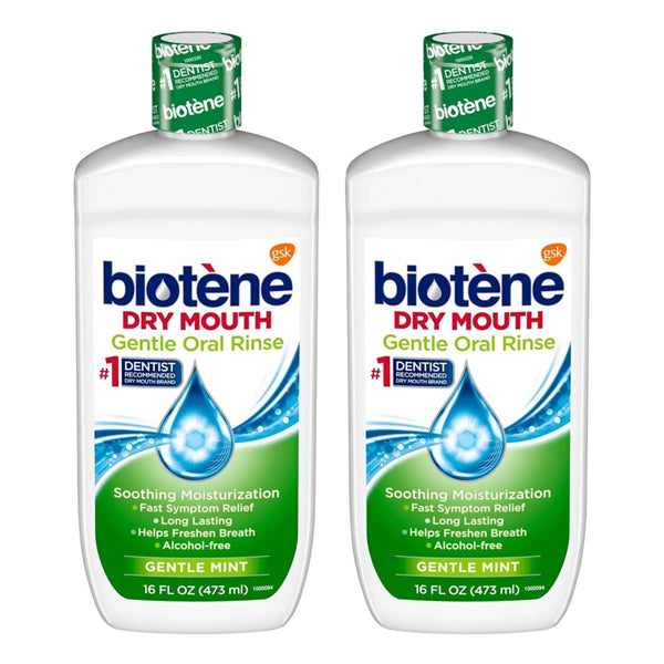 2 Pack - Biotene Moisturizing Oral Rinse, Mild Mint 16oz