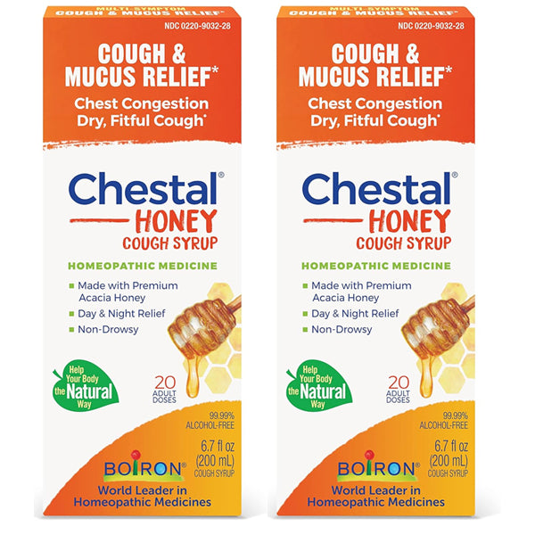 2 Pack - Boiron Chestal Honey Adult Cold and Cough Syrup 6.7oz