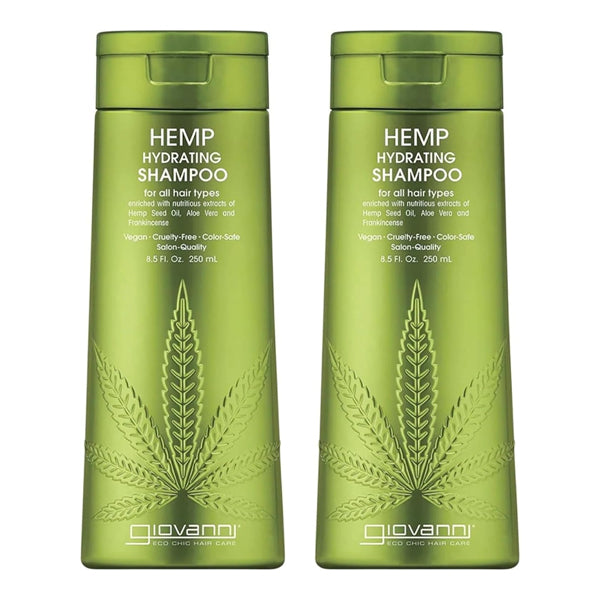 2 Pack - Giovanni Natural Hemp Seed Oil Shampoo with Aloe Vera 8.5oz