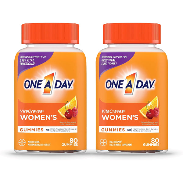 2 Pack - One A Day Women’s Multivitamin Gummies VitaCraves 80 Count Each