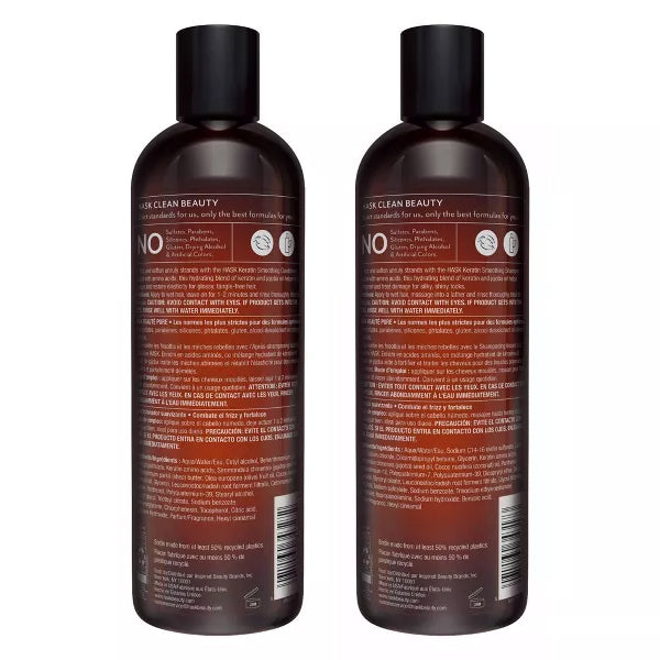 Hask Keratin Protein Smoothing Shampoo & Conditioner Combo 12oz Each