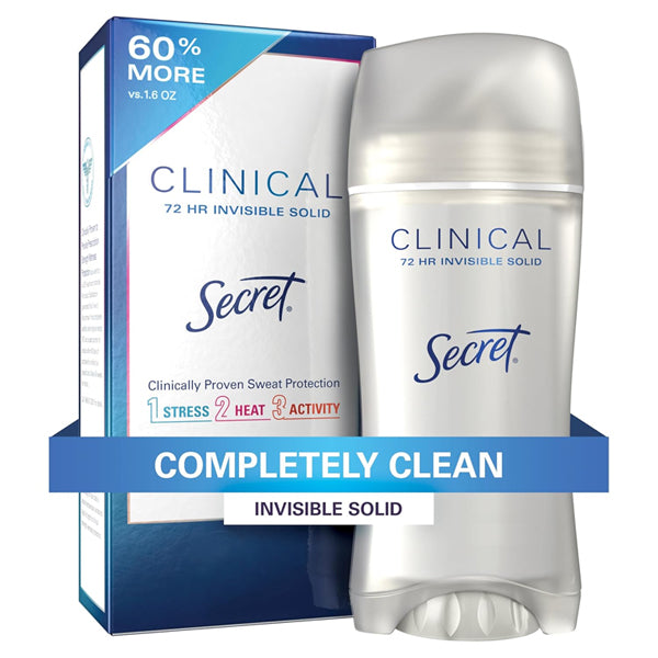 2 Pack - Secret Clinical Antiperspirant for Women Completely Clean Scent 2.6oz