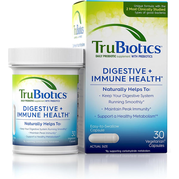 2 Pack - TruBiotics Digestive + Immune Health Daily Probiotic with Prebiotic 30ct