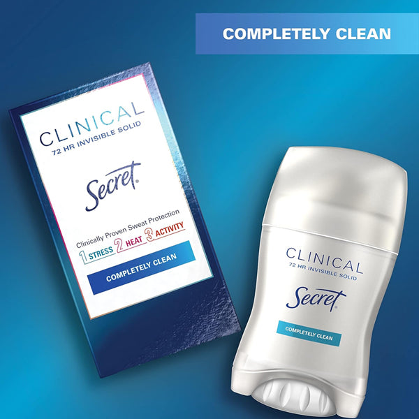 2 Pack - Secret Clinical Antiperspirant for Women Completely Clean Scent 2.6oz