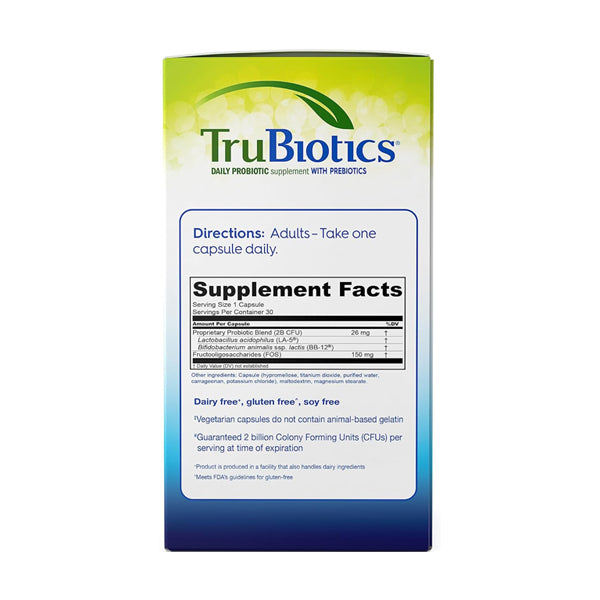 2 Pack - TruBiotics Digestive + Immune Health Daily Probiotic with Prebiotic 30ct