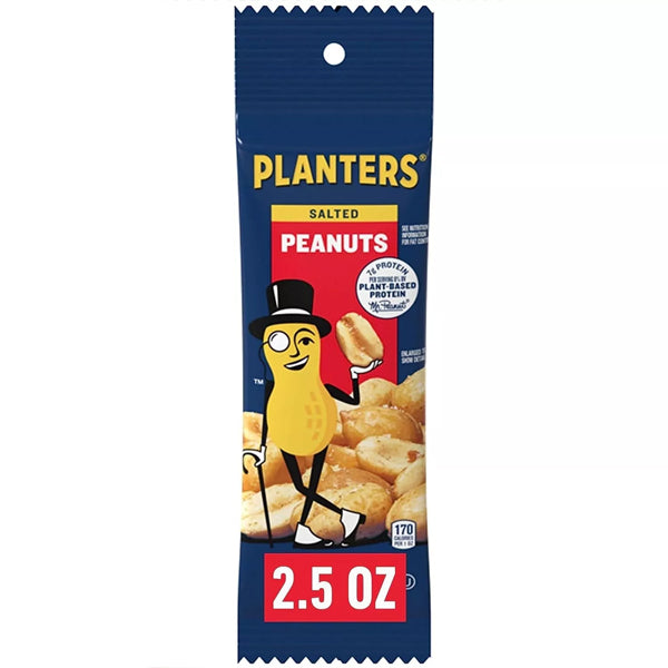 3 Pack - Planters Dry Roasted Salted Peanuts 2.25oz 15 Count Each