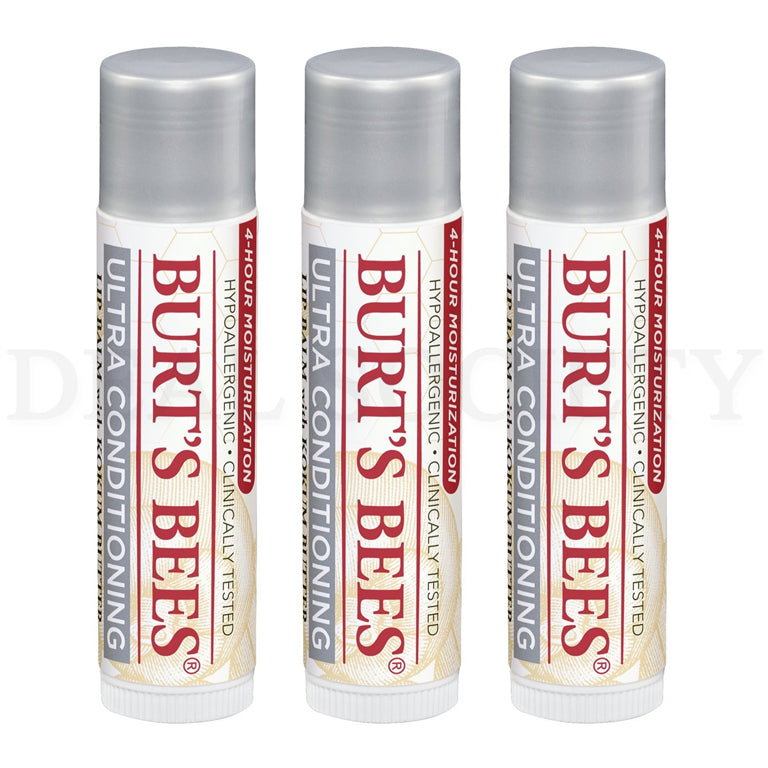 3 Pack - Burt's Bees Lip Balm, Moisturizing Lip Care for All Day Hydration