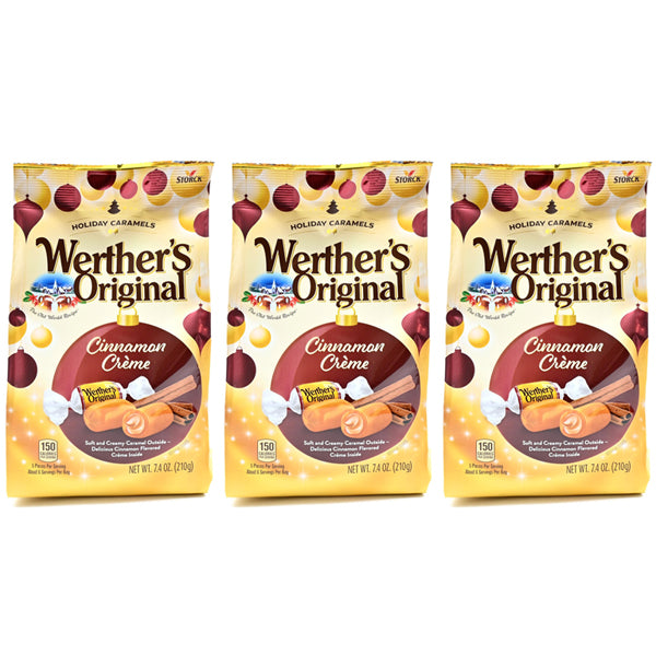 3 Pack - Werther's Original Cinnamon Creme Soft Candy 7.4oz