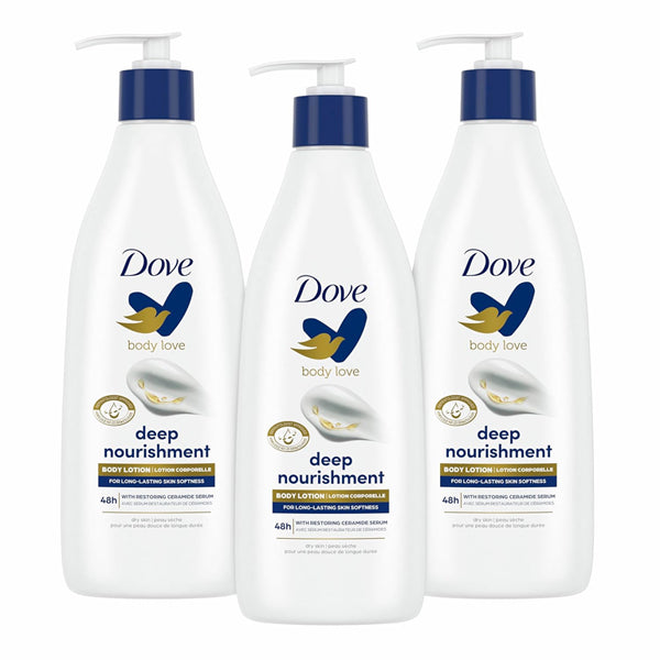 3 Pack - Dove Body Love Deep Nourishment Moisturizing Body Lotion 13.5oz