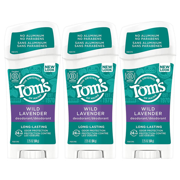 3 Pack - Tom's of Maine Natural Long-Lasting Deodorant Lavender 2.25Oz