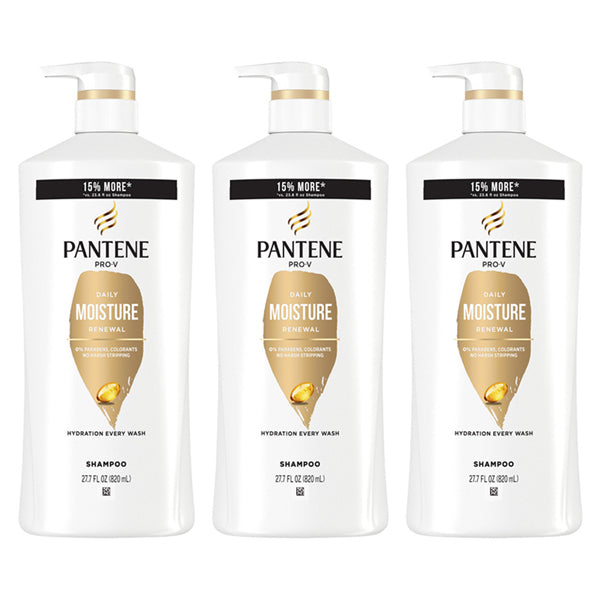 3 Pack - Pantene Pro-V Hydrating Daily Moisture Renewal Shampoo 27.7oz