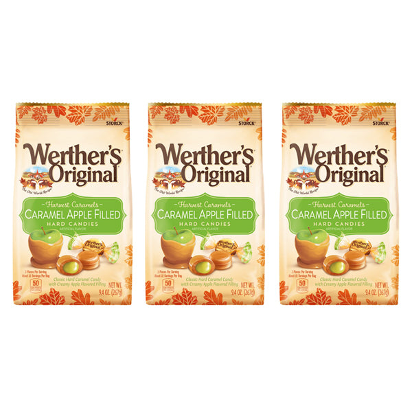 3 Pack - Werther's Original Hard Apple Filled Caramel Candy 9.4oz