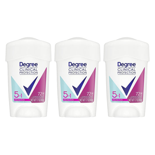 3 Pack - Degree Clinical Protection 5 in 1 Protection Deodorant 1.7oz