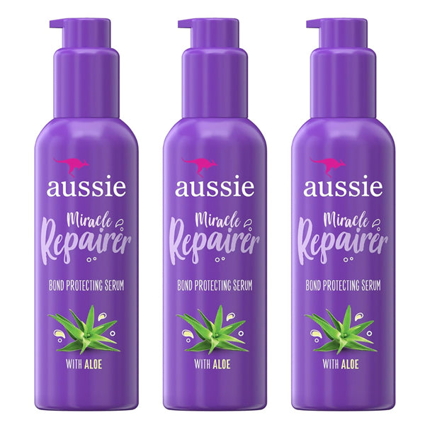 3 Pack - Aussie Miracle Repairer Bond Protecting Serum with Aloe 3.2oz