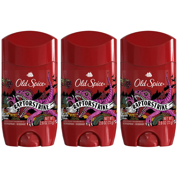 3 Pack - Old Spice Antiperspirant and Deodorant Stick for Men Raptorstrike 2.6oz