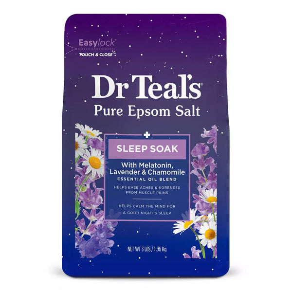 3 Pack - Dr Teal's Epsom Salt Magnesium Sleep Soak 3lb Each