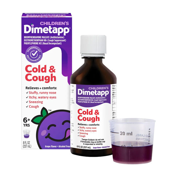 3 Pack - Children's Dimetapp Grape Cold & Cough Medicine 8 fl oz