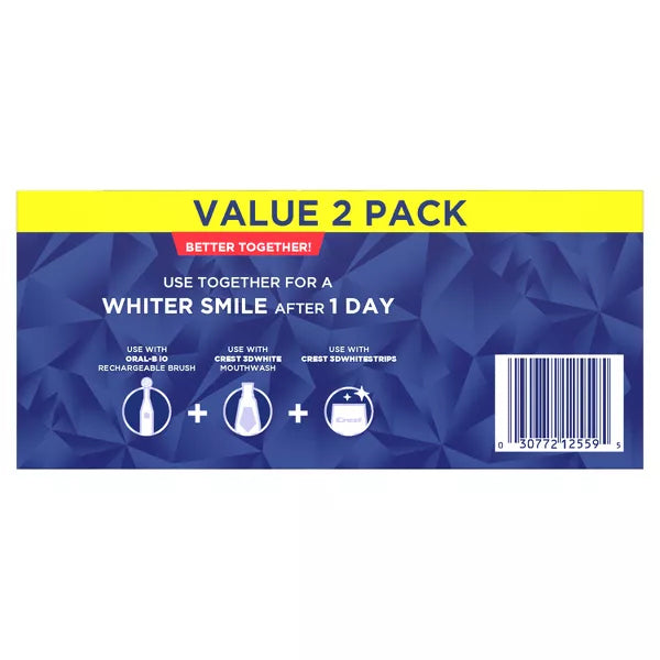 3 Pack - Crest 3D White Advanced Charcoal Teeth Whitening Toothpaste Twin Pack