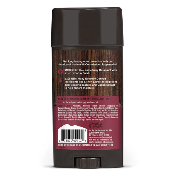 3 Pack - Every Man Jack Crimson Oak Aluminum Free Deodorant 3oz