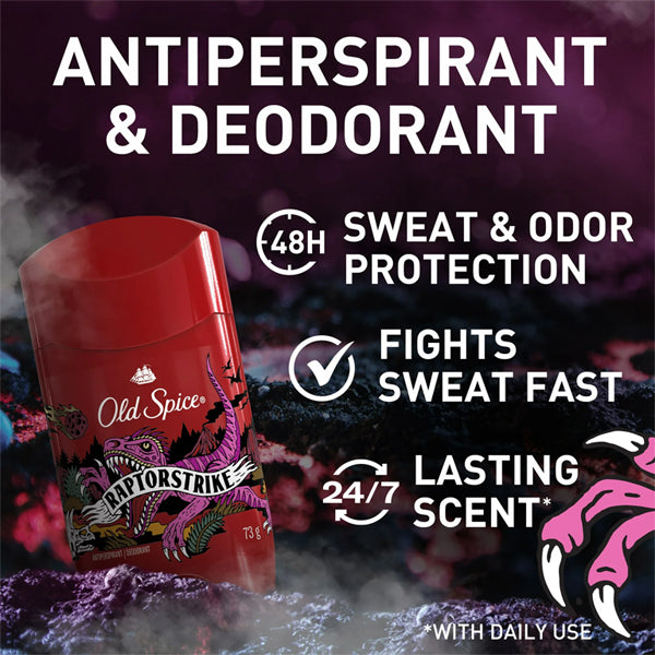 3 Pack - Old Spice Antiperspirant and Deodorant Stick for Men Raptorstrike 2.6oz