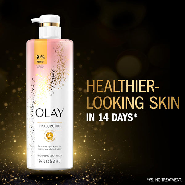 3 Pack - Olay Cleansing & Nourishing Body Wash for Women w Hyaluronic Acid 26oz