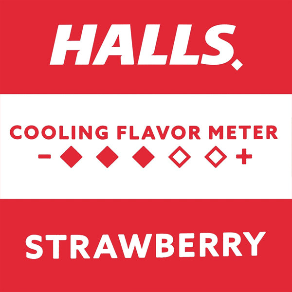 3 Pack - HALLS Relief Strawberry Cough Drops, Economy Pack, 80 Drops Each