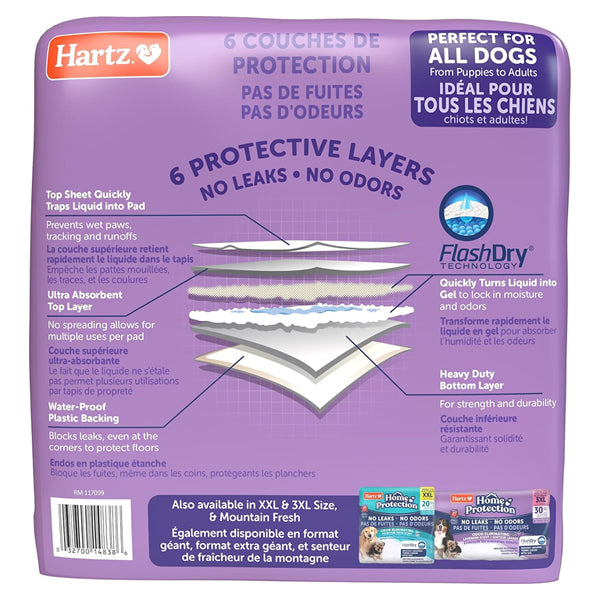 3 Pack - Hartz Home Regular Size Protection Lavender Scented Dog Pads 50ct Each