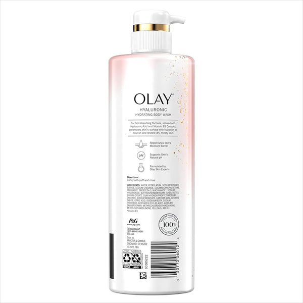 3 Pack - Olay Cleansing & Nourishing Body Wash for Women w Hyaluronic Acid 26oz