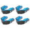 4 Pack - Shock Doctor Heavy Duty Protection & Custom Fit Mouthguard Blue/Black