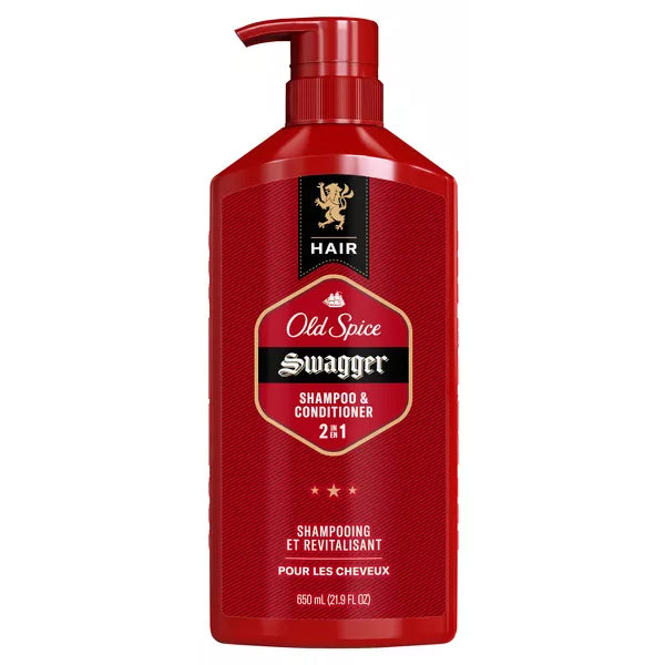 4 Pack - Old Spice Swagger 2-in-1 Men's Shampoo and Conditioner 21.9oz