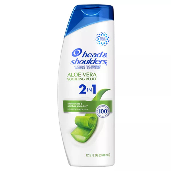 4 Pack - Head & Shoulders Aloe Vera Anti Dandruff Shampoo Conditioner 12.5oz