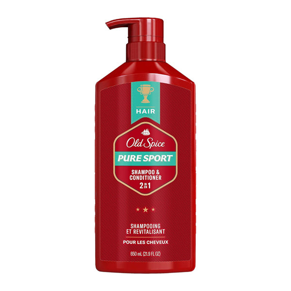 4 Pack - Old Spice Pure Sport 2in1 Shampoo & Conditioner for Men 22oz