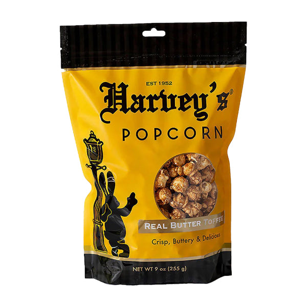 4 Pack - Harvey's Real Butter Toffee Popcorn 9 oz Bags