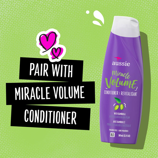 4 Pack - Aussie Miracle Volume Shampoo with Bamboo Plum 12.1oz