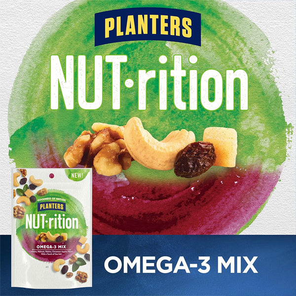 4 Pack - Planters NUTrition Omega 3 Snack Nuts Mix 5.5oz Bags