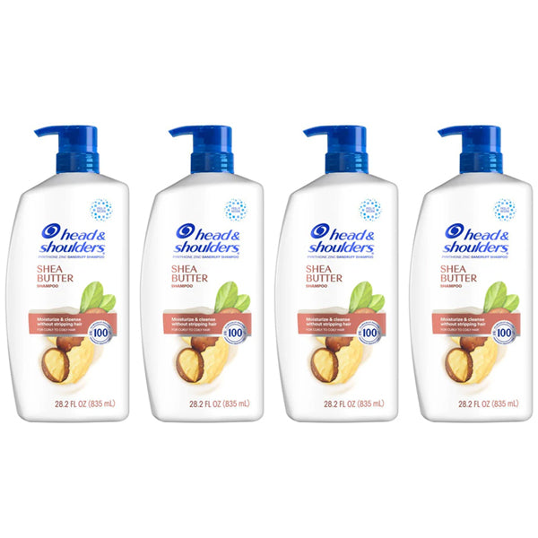 4 Pack - Head & Shoulders Dandruff Shampoo Shea Butter 28.2oz