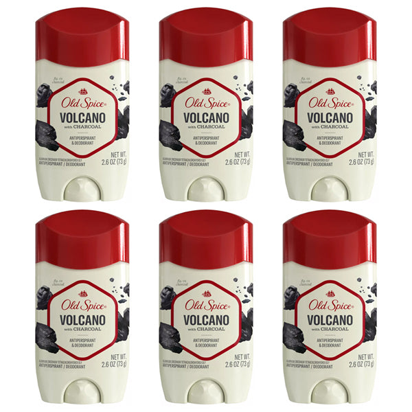 6 Pack - Old Spice Men's Volcano with Charcoal Antiperspirant 2.6oz